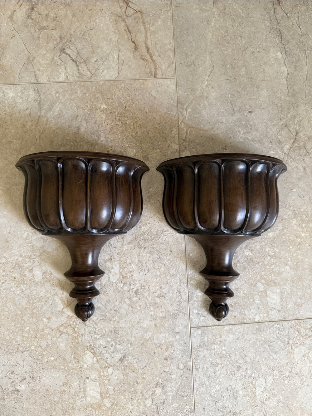 Vintage 1975 Syroco Wall Sconces Set of 2